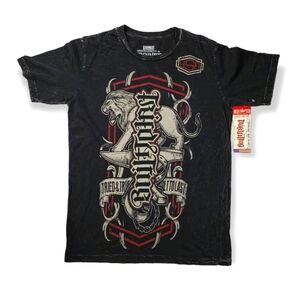 *NWT Red Chapter Short Sleeve Cotton Shirt Black Small